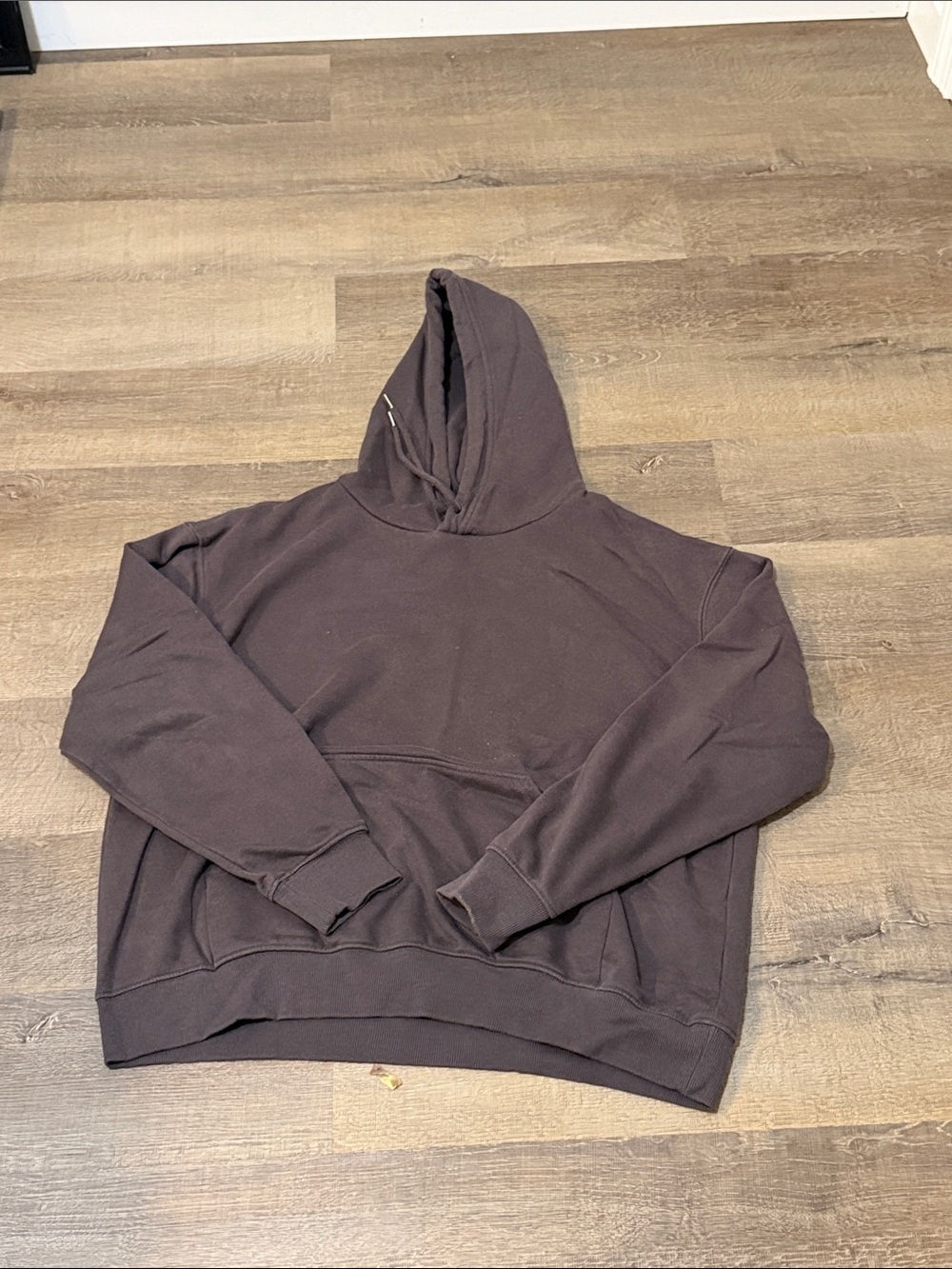 Men's Hooded Pullover Sweatshirt - Dark Brown